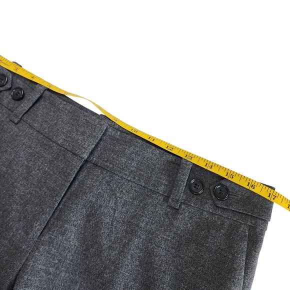 Ann Taylor Womens Wool Blend Dress Pants Slacks Size 8 Gray Wide Leg Career Work - Picture 8 of 11